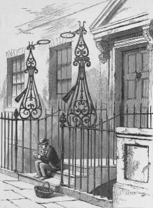 Black And White British History Prints: Extinguishers, Berkeley Square, 1890