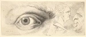 Two eyes and two heads, 1644-52. Creator: Wenceslaus Hollar Two eyes and two heads, 1644-52. Creator: Wenceslaus Hollar