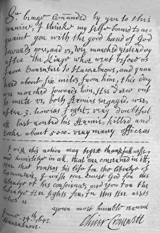 Fac-Simile of Letter by Cromwell to Lenthall, announcing Victory of Naseby, 1649, (1845) Fac-Simile of Letter by Cromwell to Lenthall, announcing Victory of Naseby, 1649, (1845)