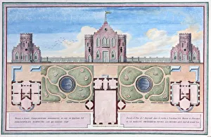 Facade and Plan of the Dutch Admiralty in the Catherine Park of Tsarskoe Selo Facade and Plan of the Dutch Admiralty in the Catherine Park of Tsarskoe Selo