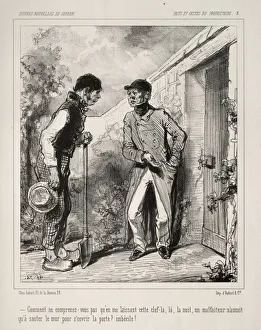 Faite et Gestes du Proprietaire Print by Paul Gavarni