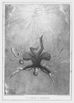 British Politician Caricatures Prints: The Fall of Icarus, 1834. Creator: John Doyle