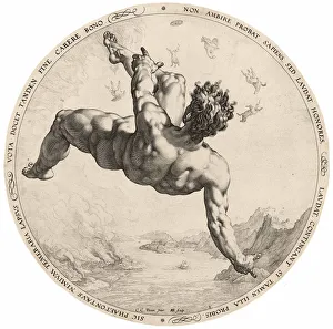 Copper Engraving Techniques Prints: The fall of Phaeton, 1588