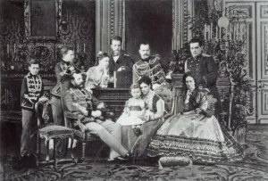 Family portrait of Tsar Alexander II of Russia, 1860s Family portrait of Tsar Alexander II of Russia, 1860s