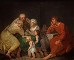 Fine Art Images Oil On Canvas Prints: A farewell scene. Creator: Abildgaard, Nicolai Abraham (1743-1809)
