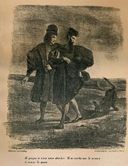 Faust, Wagner and Barbet, 1828 (1947). Artist: Eugene Delacroix Faust, Wagner and Barbet, 1828 (1947). Artist: Eugene Delacroix