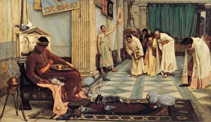 The Favourites of the Emperor Honorius, 1883. Artist: Waterhouse, John William (1849-1917) The Favourites of the Emperor Honorius, 1883. Artist: Waterhouse, John William (1849-1917)