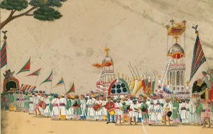 Festival procession, c. 1800. Artist: Indian Art Festival procession, c. 1800. Artist: Indian Art