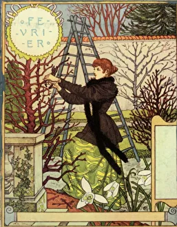 Fevrier, 1896. Creator: Eugene Samuel Grasset Fevrier, 1896. Creator: Eugene Samuel Grasset