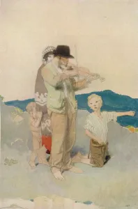 The Fiddler, Study for Central Group in the Wayside Wedding, c1923. Artist: William Newenham Montague Orpen The Fiddler, Study for Central Group in the Wayside Wedding, c1923. Artist: William Newenham Montague Orpen