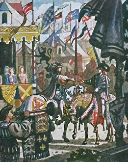 King Henry VIII Prints: At the Field of the Cloth of Gold, c1934