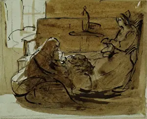 Scottish Heritage Art Gallery Prints: Figure Composition - Cottage Interior, c1830s, Creator: John Phillip