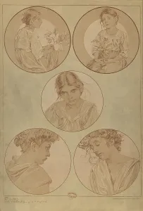 Vienna Secession Movement Prints: Figures décoratives, 1902. Creator: Mucha, Alfons Marie (1860-1939)