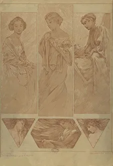 Vienna Secession Style Prints: Figures décoratives, 1902. Creator: Mucha, Alfons Marie (1860-1939)