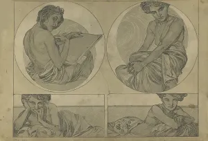 Alfons Mucha Print: Figures décoratives, 1902