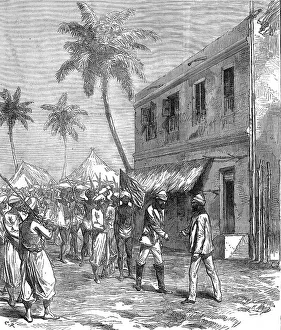 Black And White Historical Image Prints: The finding of Dr. Livingstone: return of Mr