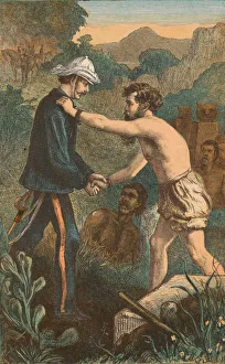 Indian Mutiny Images Prints: The Finding of Hamilton at Lucknow, c1910