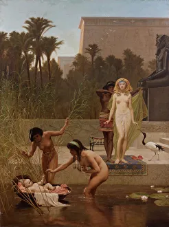 Oil On Canvas Paintings Prints: The Finding of Moses