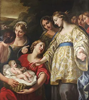 Baroque Art Images Prints: The Finding of Moses. Creator: Marinari, Onorio (1627-1715)