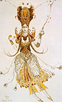 Images Dated 24th August 2005: The Firebird, costume design for Stravinskys ballet The Firebird, 1910. Artist: Leon Bakst