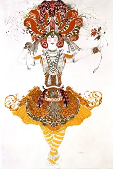 The Firebird, costume design for Tamara Karsavina in Stravinskys ballet The Firebird The Firebird, costume design for Tamara Karsavina in Stravinskys ballet The Firebird