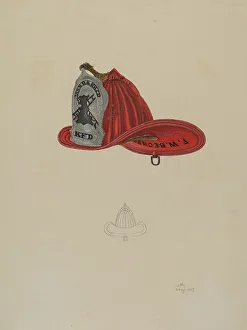Fireman's Hat Print, 1937 by William Lang