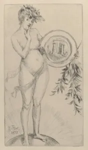 James Tissot Artwork Prints: First Frontispiece (with the Monogram), 1875. Creator: James Tissot