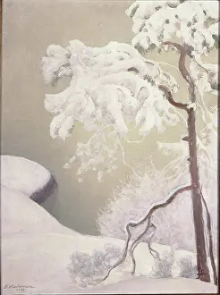 Private Collection Fine Art Images Prints: First Snows, 1931. Creator: Halonen, Pekka (1865-1933)