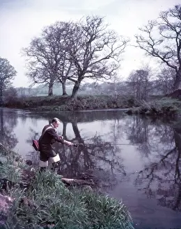 A.C.K Ware Photography Collection Prints: Fishing on the Tamar, Cornwall, c1955. Creator: Arthur Charles Kirby Ware