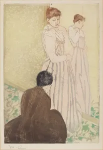 The Fitting, 1890-1891. Creator: Mary Cassatt The Fitting, 1890-1891. Creator: Mary Cassatt