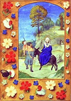 Netherlandish Heritage Images Prints: The Flight into Egypt, c1480s. Creator: Unknown