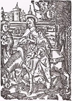 Sixteenth Century Christian Art Prints: The Flight to Egypt. Creator: Unknown