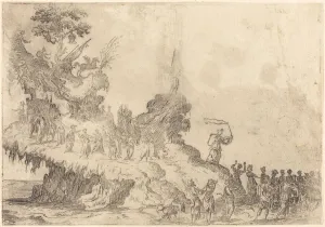 Jacques Callot Etching Prints: The Float of Mount Parnassus. Creator: Unknown
