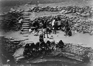Edward Curtis Photographs Prints: Flute dancers at Tureva Spring, c1905. Creator: Edward Sheriff Curtis