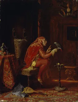 A Fool with Parrot Print, 1875