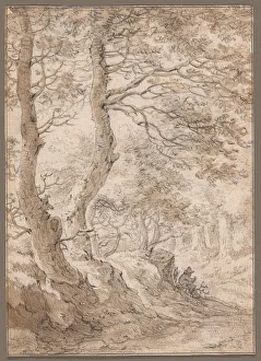 Herman Saftleven the Younger, A Forest Interior Print