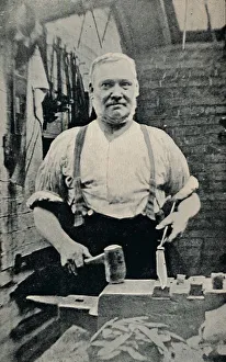 Industrial Manufacturing Process Prints: Forging a Blade, c1917
