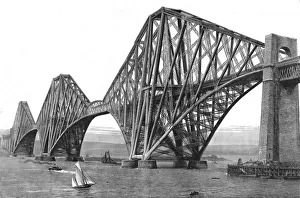 Black And White Bridge Images Prints: The Forth Road Bridge; To be opened by H