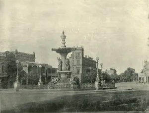 Fountain, Pall Mall, Bendigo, 1901. Creator: Unknown Fountain, Pall Mall, Bendigo, 1901. Creator: Unknown