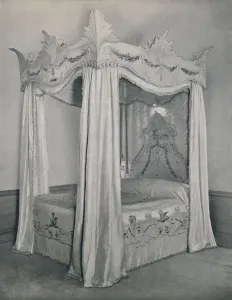 Antique Furniture Design Prints: Four-post bed, 1933
