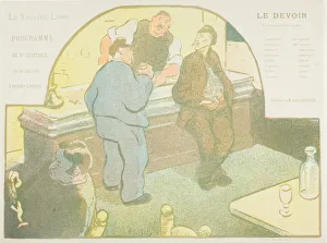 European Lithography Prints: Fourth Performance: Le Devoir, for Le Theatre Libre, 1892-93. Creator: Henri-Gabriel Ibels