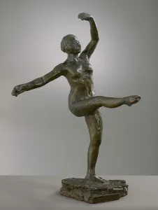 Post Impressionist Art Movement Prints: Fourth Position Front, On The Left Leg, modeled c1880s, cast 1919-21. Creator: Edgar Degas