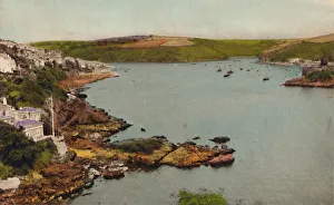 Vintage Postcard Prints: Fowey Harbour from the Castle, c1930