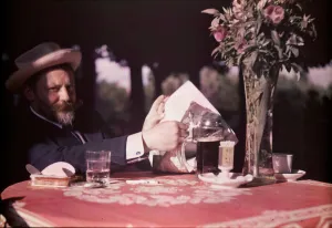 Frank Eugene Seated at Table, 1907 Autochrome Print
