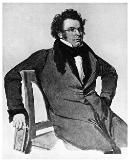 Franz Schubert, Austrian Composer Print, 1956