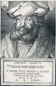 Frederick the Wise Print, 1524 Engraving