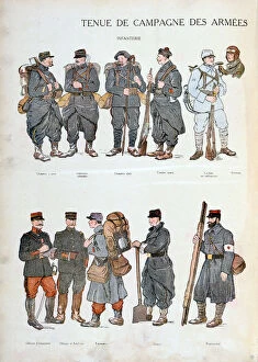 Images Dated 27th September 2005: French army uniforms, World War One, 1914