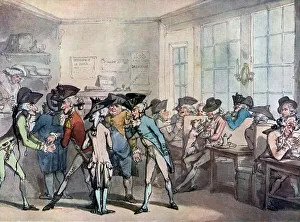 The French coffee house, late 18th century. Artist: Thomas Rowlandson The French coffee house, late 18th century. Artist: Thomas Rowlandson
