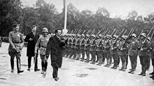 Chancellor Of Germany Prints: Friedrich Ebert (1871-1925) inspecting the troops, Germany, 1922