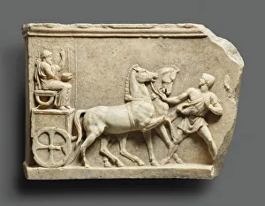Greek Archaeological Finds Prints: Furniture Support with a Statue Procession, about 50 BC. Creator: Unknown